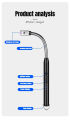 Rechargeable Electric USB Lighter – Windproof Arc Lighter with LED Battery Display & Flexible Neck – Long Reach for Candles, BBQ, Stove, Grill & Camping – Flameless & Safe. 