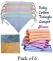 Baby Langot Cotton Triangle Shape Nappy for New Born Baby Pack of 6 Pcs 12 Pcs- Cotton Cloth Diapers/Langot for Babies 0-6 Months Double Layer Nappies Washable and Reusable Langoties (Triangle Shape) Langoot At HHABIB. 