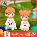 Couple Miniatures Long-lasting Adorable Panda Hoodie Couple Figures. 