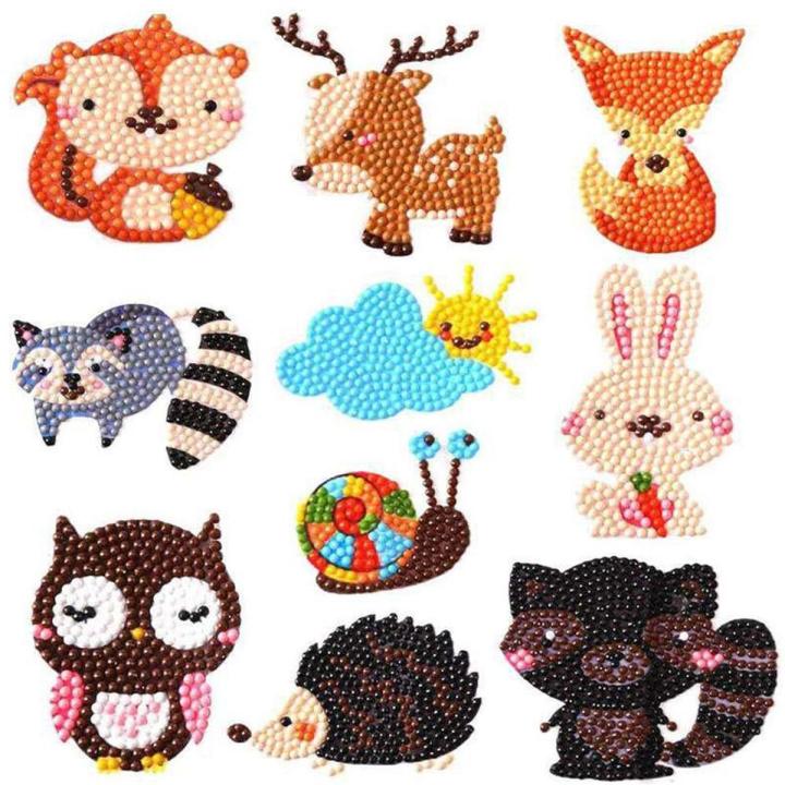 Kids DIY Diamond Painting Stickers 5D Diamond Embroidery Art Mosaic Stickers Kits