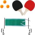 Ping Pong Balls Training Accessories Indoor Exercise for Men and Women Personal Use Sports, Wooden Table Tennis Racket Set with 2 Bats and 3 Ping Pong Balls, Portable Table Tennis Net Bracket Ping-Pong Paddles Kit Set. 