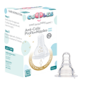 Cuddles Pack of 2 Anticolic Proflo 0 Month + Nipples. 