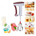 Semi Mixer Egg Beater Manual Self Turning Stainless Steel Whisk Hand Blender Egg Cream, Easy flow blender 5x faster. 