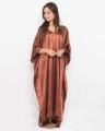 Valerie V-Neck Long Satin Caftan, Women Night Dress, silk night wear for women,. 