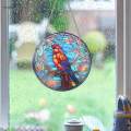 Stained Glass Window Hanging Panel Decor Colorful for Door Home Indoor. 