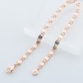 【beauty code】4MM Bracelet Men Rose Gold Color Snail Smart. 
