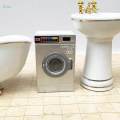 Dollhouse Washing Machine Miniature 1/12 Home Gray. 