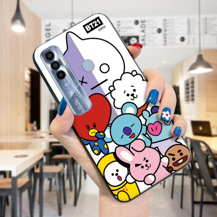 UCUC for Tecno Spark 7 Pro Case Korean Group BTS Cover Shockproof Soft Silicone Ultra Thin TPU Phone Case