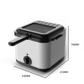 Jubake 3L Electric Deep Fryer, 1200 Watts, Household & Commercial Use, Non-Stick Coating Frying Machine for Fried Skewers, French Fries, and Chicken.. 