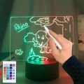 3D Desk Lamp DIY Handwritten Message Board Night Light, Changing Illusion Night Light Smart Touch Switch LED Lighting Creative Gift Toys Decorations. 
