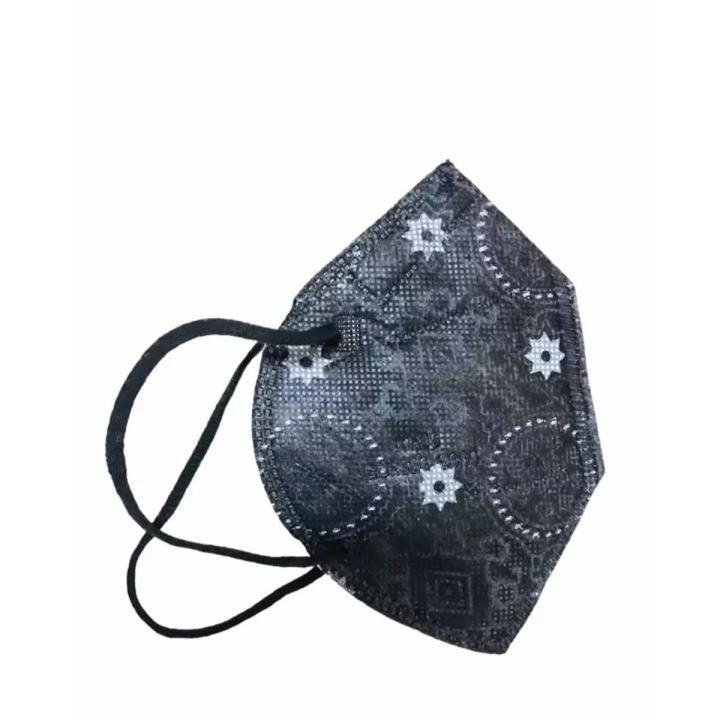 Sindhi Black Ajrak Mask print Dust Proof  With Filter