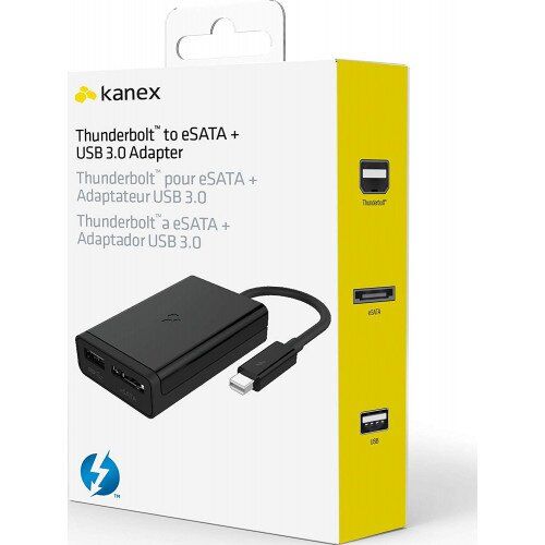 Thunderbolt to eSATA + USB 3.0 Adapter KTU10 Hard Drive Converter, Thunderbolt to USB 3.0 Port + eSATA TBT10Gbp PCIE2.0 Adapter