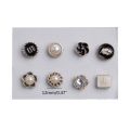 8 Pcs Hijab Magnet Pins No-snage Strong Metal Plating Rose Bowknot Crown Round Scarf Muslim Arab Shawl Islamic Accessories. 