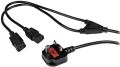 Power Cord Cable pc 6 Foot AC 3 Prong Power Cord Dual Monitor Computer Screen. 