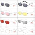 Enacolor Korean Small Metal Square Frame Sunglasses for Male Accessories. 
