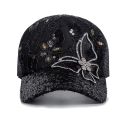 New Fashion Women Cap Butterfly Flower Pendant Baseball Cap Female Outdoor Adjustable Streetwear Summer Trucker Hat. 
