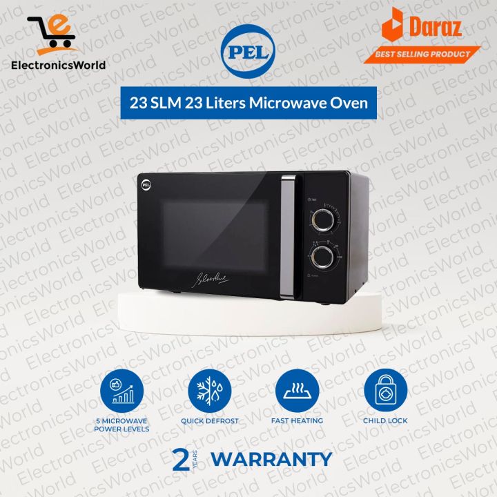 PEL Micro Oven 23SLM (23 Liter) Solo with 2 years warranty Microwave.