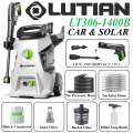 LUTIAN - LT306-1400B -110 BAR HIGH CAR PRESSURE WASHER - 1400 WATTS - AUTO START - SELF PRIMING - PORTABLE - 2 IN 1 GUN ( LONG & SHORT). 