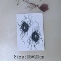 【Good-Love Store】Dark Spider Pattern Tattoo Men Waterproof Lasting  Alternative Art Fake Tattoo Reptile Hand Back Neck Tattoo. 