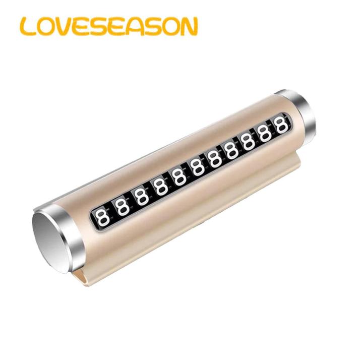 Loveseason Phone Number Plate Metal Plate Car Dashboard Mobile Phone Number Card