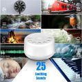 Easysleep White Noise Sound Machine with 25 Soothing Sounds and Night Lights with Memory Function 32 Levels of Volume and 5 Sleep Timer Powered by AC or USB for Sleeping Relaxation (Black) Model EVN i1. 