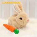 Portable Electric Pet Toy Interactive Walking Bunny Plush Toy with Sound Moving Ears Perfect Birthday Gift for Kids Boys Girls Cute Stuffed Doll for Fun Playtime Plush Rabbit Toy. 