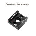 Hot Shoe Adapter 1/4 Screw For Bmpcc Dslr Camera Cage Rig A7c Xt4 Microphone Tripod Studio Photography Cold Shoe Mount. 