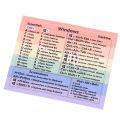 Windows Keyboard Reference Shortcut Cheat Sheet Sticker Water Proof Rainbow MJ. 