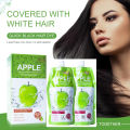 Original Apple Black Hair Color Fruit Extract Hair Dye Cream Gray Hair Coverage Apple Hair Color Black Hair Dye Shampoo for Men And Women. 