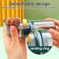 Imported Quality New Arrival (3 Pcs Set with Stand) or (1 Single Pc) Kitchen quantitative salt and pepper shakers, seasoning tank, 0.5g salt control bottle, press salt dispenser. 