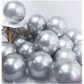 15pcs 10 inch  Original Shiny Silver Chrome Balloons Genuine Solid Metallic Chrome Silver Theme Balloon High Quality Latex Balloon  Birthday Party Decoration, Wedding. 