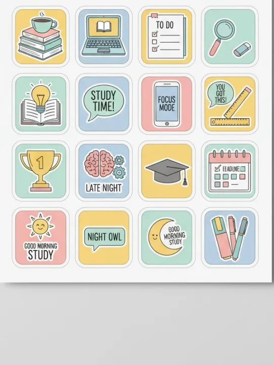 Study%20Stickers%20Designs%20pack%20of%2016%20stickers%20Study%20gram%20Planner%20Stickers%20Study%20Motivation%202%20inch%20x%202%20inch%20each%20size%20Student%20Sticker%20%20Academic%20Planner%20&%20Journal%20Decals%20Laptop%20&%20Mobile%20Back%20Cover%20Cute%20Study%20Icon%20Stickers%20Back%20to%20School%20Time%20Essentials%20Sticker%20-%20Image%203