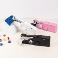 White Mini Portable Handy Sewing/Stitch Machine - Handheld Electric Stitch Tool for Home & Travel Use - Ideal for Kids & Adults Clothing, Fabric Needlework - Battery-Powered (4 AA Not Included). 