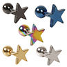 1 Pair Uni Pentagram Pattern Alloy Ear Stud Earring Jewelry Charms for Party. 