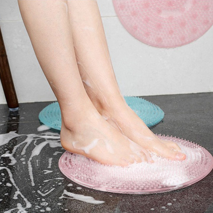 Shower Foot Scrubber Massager Cleaner Spa Exfoliating Washer Wash Feet Clean Cushion Bathroom Bath Foot Brush Remove Dead Skin