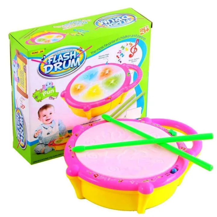 "Multicolor%20Electronic%20Flash%20Drum%20Toy:%205%20Visual%203D%20Lights%20Musical%20Play%20for%20Kids%20-%20Image%203