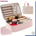 Waterproof Makeup Storage Bag with Pouch 2 in 1 | Makeup Brushes Bag & Toiletries Organizers with Full of Storage | Cosmetic Brush Kit | Make Up Bags Pouch with Zipper For Travelling | Multipurpose Traveling Cosmetic Bags for Women. 