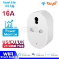 16A Smart WiFi Plug for AC, Geyser, Heaters, TVs, Fan Wifi Smart Plug With Power Monitoring Smart Life App, Alexa and Google Assistant, 16 ampere wifi plug, 3 pin round power plug. 