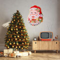Santa Stickers Eye-catching Christmas Tree Glitter Wall Stickers. 
