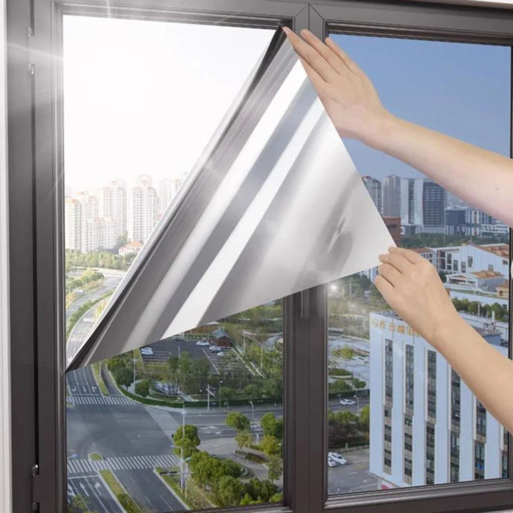Window Solar Insulation Heat Resistant Sheet Anti-glare Blackout Glass Stickers One-way See-through Sheets