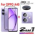 For OPPO A40 Tempered Glass 2 in 1 Camera Lens Protector and Full Coverage HD 9H 2.5D Tempered Front Glass Screen Protector. 