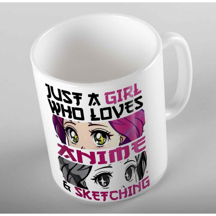 Anime Girl Mug Just A Girl Who Loves Anime Japanese adjustable cup