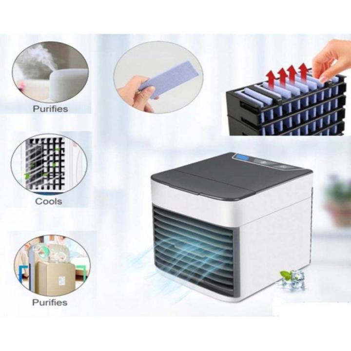 Arctic Air Cooler Portable Mini Air Cooler Mobile Air Conditioner Arctic Air Air Conditioner Evaporative Cooler Portable Air Conditioner with Water Cooling Humidifier and Air Purifier Portable table