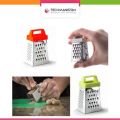 Techmanistan 4 Sided Mini Grater, Vegetables Grater, Peeler And Grater Tool, Stainless Steel Box Grater with Handle, Multifunctional Tiny Cheese Grater, Garlic Grater. 