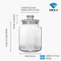 Glass Jar - 2200ml Big Size Tea Coffee & Grocery Jar - Food Storage Containers - Mason Jars - Jars for Kitchen - Sugar Container Pickle jar for Cookie with Airtight for Dried Masala - Kitchen & Dining Kitchen Storage & Accessories Kitchen Canisters & Jars. 