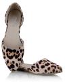 Beige And Black Suede Pump Flats For Women. 