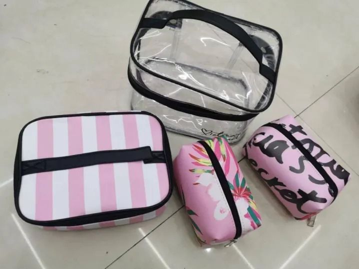 4-in-1 Portable Makeup/Cosmetics Storage & Organizer Set | Zip Pouch, Toiletry Bag, Cosmetic & Jewelry Travel Kit
