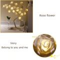 LED Rose Flower Tree Table Lamp Chrismats fairy Garland Night Lights Desk Light Wedding Bedroom Party Home decor. 
