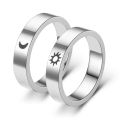 New fashion custom Sun and Moon rings simple pop star Crescent men and women wedding ring jewelry. 