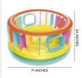 Best way 52262 BW52262 in & Over Bounce Jam Bouncer, Inflatable Kid Bouncy Castle   71" x H34"/φ1.80m x H86cms. 